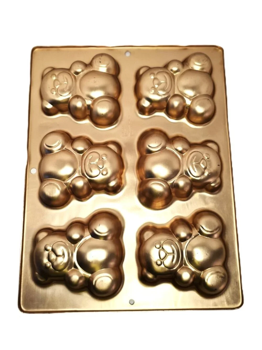 Wilton 6 Cell Teddy Bear Cupcake Pan Brownies Chocolate 2105-4948 Baby 2004